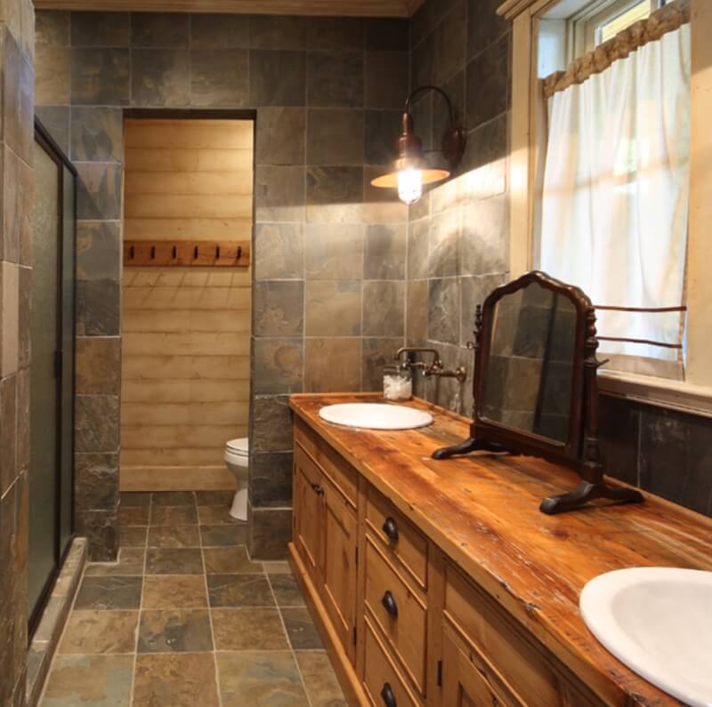 75 Beautiful Slate Tile Bathroom Pictures Ideas Houzz