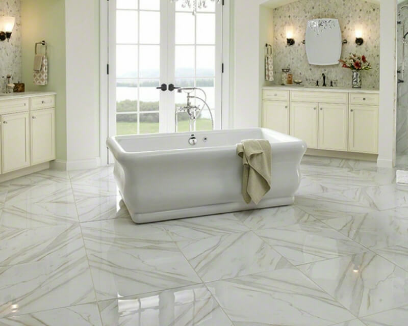 Long Gray Tile Bathroom Floor 1 Complete Custom Tiling